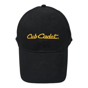 Cub Cadet Cap Embroidered Logo Strapback Trucker Baseball Black Yellow Hat